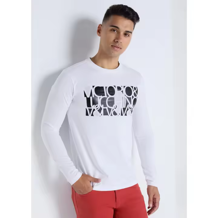 Victorio & Lucchino - Camiseta de manga larga con print foil - 1