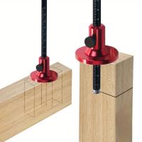 Gancho De Marcado De Rueda Juego De Guía Para Encimera De Aleación De Aluminio Herramienta De Marcado Scribing Para Carpintería Con Escala Ruler En Pulgadas/MM 1:5 1:8 - details 4