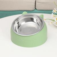 Tazón De Alimentos Para Mascotas De Acero Inoxidable Resistente Al Caídas Con Boca Oblicua Protege La Columna Vertebral Diseño De Gato Y Perro Juguetón - details 8