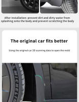 Defensas De Barro De Fibra De Carbono Mate Negro Para Tesla Model Y 2020-2023 Sin Necesidad De Perforar Agujeros Accesorios De Coche - details 2