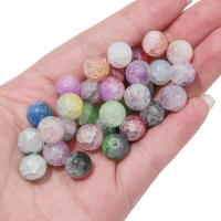 Alrededor De 20 Piezas De Cuentas De Vidrio Doble Pieza Jade Brokeout Redondas Para DIY Hechas a Mano Joyería Pulsera Accesorios De Joyería - details 2