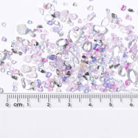 1Pack De Piedras De Cristal Para Uñas Irregulares Accesorios De Decoración De Manicura Piedras De Vidrio Y Jade Para Arte De Uñas - details 5