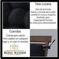 Cojín de Silla Reino Mansidi 90x45x10cm - Pack de 1Unds/2Unds/4Unds/6Unds - Color Gris - details 1