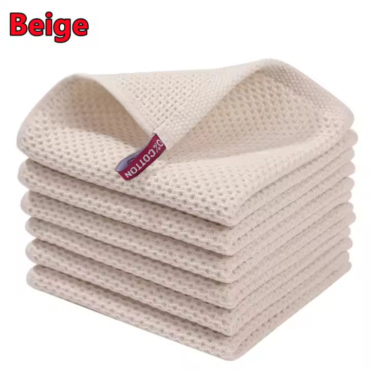 Paño de cocina de 6 piezas, toalla absorbente ultrasónica para limpieza del hogar, utensilios de cocina - 1