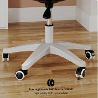 LUTODY - Silla oficina giratoria regulable, Asiento polipiel cuero sintético, Despacho escritorio, Estilo nórdico ergonómico, Con rueda suave - details 4