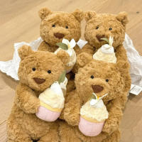Muñeco De Peluche Jelly Cat 28cm Hug Cake Bartholomew Oso Con Gato Y Perro Juguete Interactivo Oso Teddy Regalo De Vacaciones Lindo Y Suave Para Niños - details 6