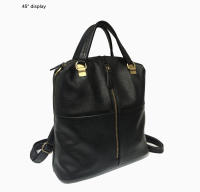 Mochila De Piel Auténtica Zency Para Mujer Vintage Antirrobo Gran Tamaño Bolsa De Viaje Diseñadora Mochila Escolar Exterior Cruzada De Hombro - details 3