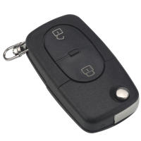 Jingyuqin Funda De Llave De Coche Con 2 Botones Para Audi A2 A3 A4 A6 A8 TT Cuchilla Desplazable Incluida Cubierta Para Llaves De Automóvil Material ABS - details 1