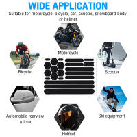 Pegatina Reflejante Para Motocicleta Negro Alta Calidad Para Casco Y Coches Cinta Reflejante Para Bicicletas Y Remolques Protección Decorativa Impermeable - details 1