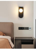 Lámpara De Pared Creativa LED Moderna En Negro Y Blanco Para Pasillo Escaleras Dormitorio Lámpara De Noche Arte Decoración Iluminación - details 6