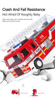 Camión De Bomberos De Escala 1:32 Juguete De Coche De Metal Con Ruedas De Goma Música Luz Función Retroalimentada Tanque De Agua Regalo Para Niños - details 1