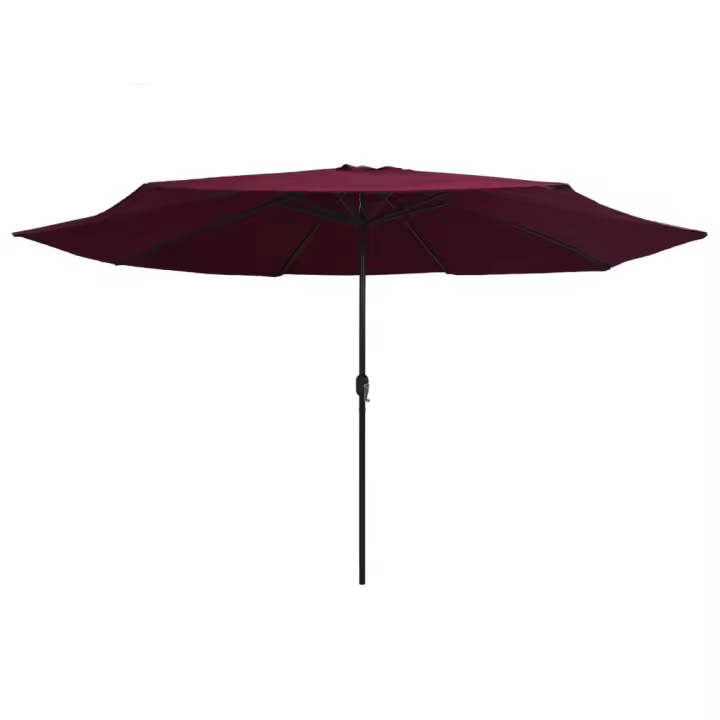 Sombrilla de Jardín con Palo de metal Rojo Burdeos 390 cm - 1
