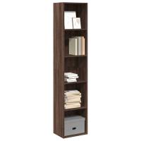 vidaXL Estantería librería madera de ingeniería 40x30x189 cm en color Blanco/Roble Sonoma/Marrón roble y más | almacenamiento funcional diseño moderno para baño dormitorio sala - details 2