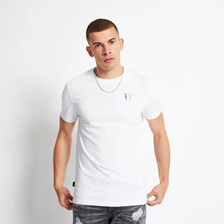 Eleven Degrees 11º Camiseta Estampada Con Logo En Los Puños - Blanco / Floral 11D215-1157. - 1