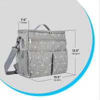 Bolsa de almacenamiento universal para cochecito de 14,6x12,2x7,5 pulgadas, Bolsa Grande impermeable para pañales de Bebe, 4 maneras de LeVar La mopila (GRIS) - details 0
