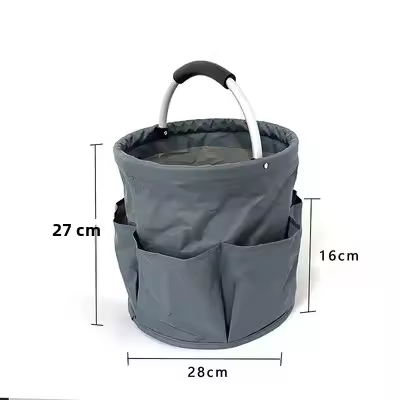 Cesta De Baño Portátil Para Dormitorio Con 6 Bolsillos Gran Capacidad Para Playa Natación Gimnasio Caddy De Ducha Eco-amigable Plegable Material Poliéster - 1