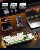 Teclado Mecánico AULA F98X 99 Teclas Tri-modo Intercambiable RGB Ajustable Para Juegos De Esports Con Interruptores Magnéticos - details 7