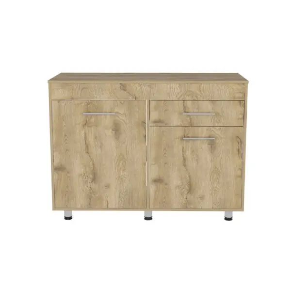 TUHOME Mueble Inferior de Cocina Orion, con cajón, Blanco / Macadamia Madera manufacturada  Cocina-Muebles Piso - 1