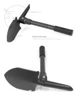 Shovel Multifuncional Plegable Portátil De 40CM Para Camping Pesca Y Engineering En Vehículos Material De Acero Carbono - details 4