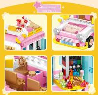 Juguete De Construcción De Bloques Para Niños Pequeño Carro De Comida De Calle Decoración Regalo Para Juego De Edificación - details 17