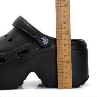 Sandalias De Mujer 9CM Gruesas Para Verano Zapatillas De Playa Con Tacón Alto Suela Suave Impermeables Para Jardín Y Exterior - details 4