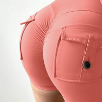 Shorts Deportivos Para Mujer Con Bolsillos High Waist Tights Leggings Fitness Ciclismo Push up Scrunch Ropa De Gimnasio - details 21