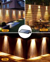 2 Pack Luces Solares Para Pared 4 LED Luces De Valla Solar Impermeables Para Jardín Y Camino Luz Solar Para Postes De Pista Modernas - details 12