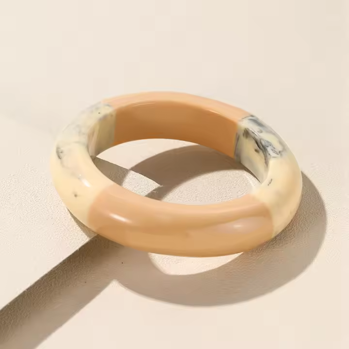 Pulseras De Resina Coloridas Vintage Para Mujer Geométricas Y Redondas Moda Elegante Y Sencilla Joyería De Moda Retro - 1