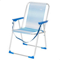 AKTIVE Silla playa plegable, Silla baja de playa, Azul rayas, 44x45x76 cm, Incorpora topes antivuelco, Asa de hombro, Soporta 110 kg, Sillas de playa, Sillas de playa bajas, Sillas de playa plegables, Sillas plegables de playa - details 0