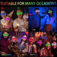 Lentes LED Para Fiesta En 6 Colores Neón Luces LED De Sombreros De Copa Para Adolescentes Y Adultos Regalos Para Fiesta De Cumpleaños Accesorios De Fiesta - details 1