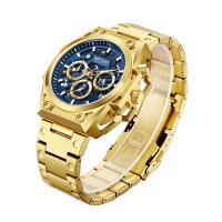 Reloj De Pulsera De Lujo Para Hombres MEGIR De Acero Inoxidable Con Calendario Y Luz Aérea Cronógrafo Resistente Al Agua Reloj De Moda Casual - details 28