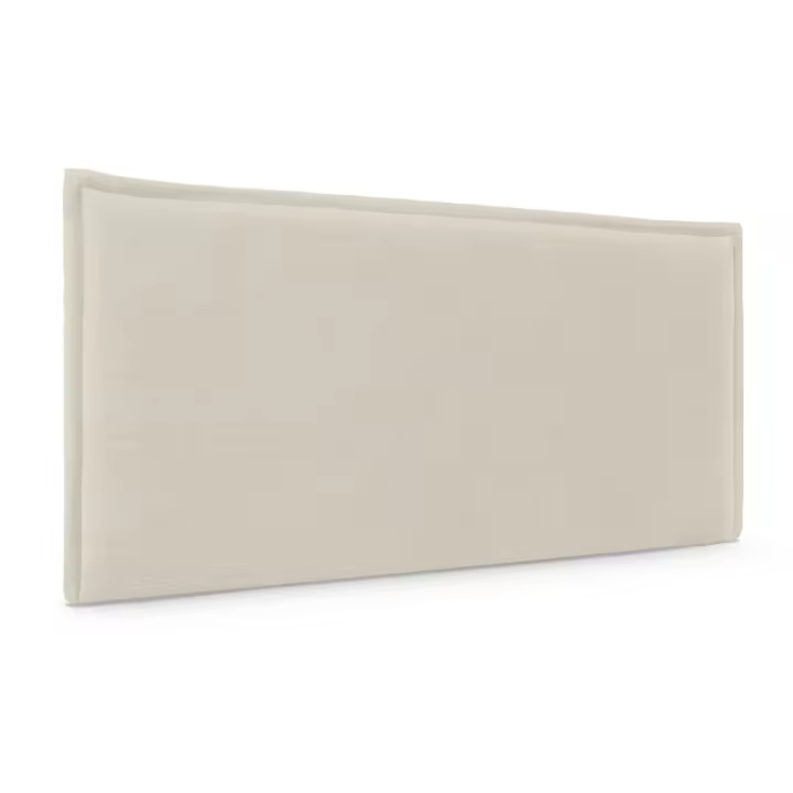 DHOME Cabecero de Lino Natural Liso con Ribete Cabezal Tapizado Cama Dormitorio Moderno Top Trending (Beige Lino) - 1