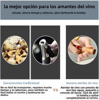Abrepuertas De Vino Con Bomba De Aire Y Tapa De Vaso De Acero Inoxidable Herramienta Para Sacar Garrafas Accesorios De Cocina Para Barra - details 16