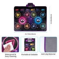 Tapete Educativo De Música Grande 90x90cm Para Niños Con Teclado De Luces Y 3 Modos De Juego Tapete De Baile Electrónico Infantil - details 14