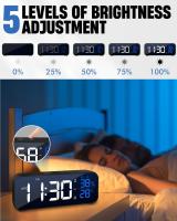 Reloj de cabeza with 18 Sonidos de Alarma, 5 niveles de Brillo Y 4 volúmenes, Tiempo de Repetición - details 1