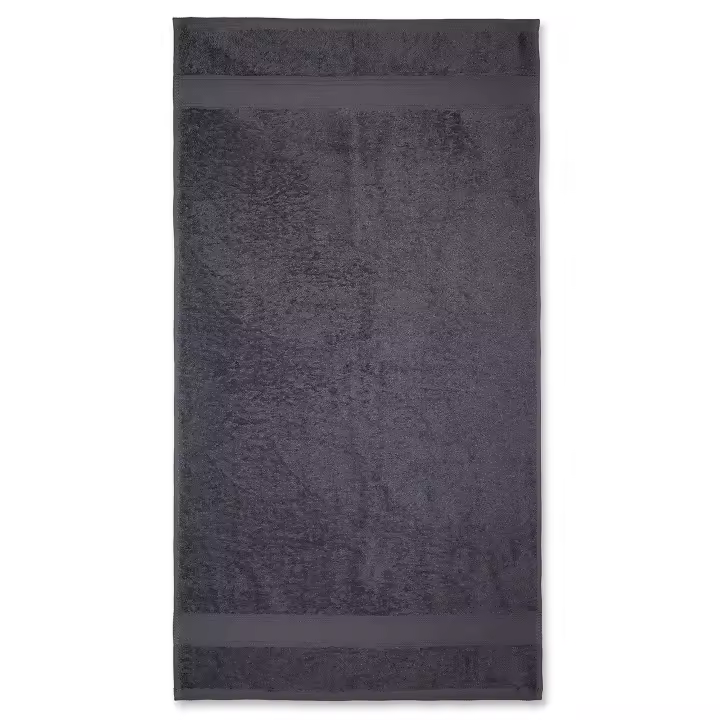 Toalla de ducha 100% algodón Gris Oscuro 140x70 cm WELLHOME - 1