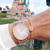 Reloj De Mujer De Lujo En Color Rosa Oro Con Dial De Concha Y Correa De Malla Reloj De Cuarzo Para Damas Moda Casual - details 8