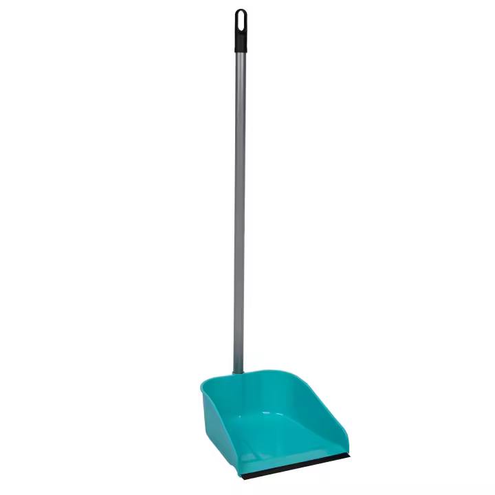 Cofan Recogedor Fijo con Borde de Goma y Mango Metálico | Color: Verde Agua | Ideal para la Limpieza del Hogar - 1