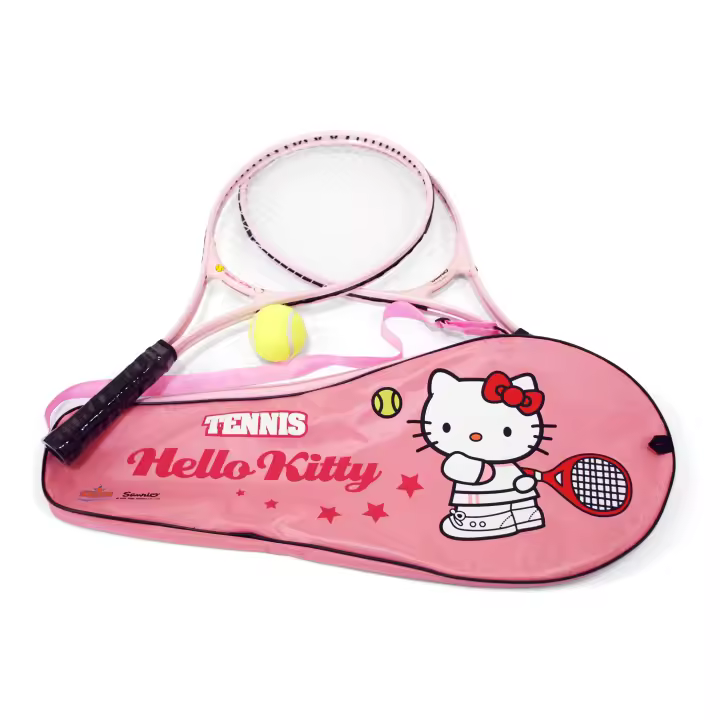 Juego de Tenis de aluminio Hello Kitty (6523) Set compuesto por 2 raquetas y pelota. Incluye funda. Calidad al mejor precio. De acuerdo a la normativa CE. +3 años - 1