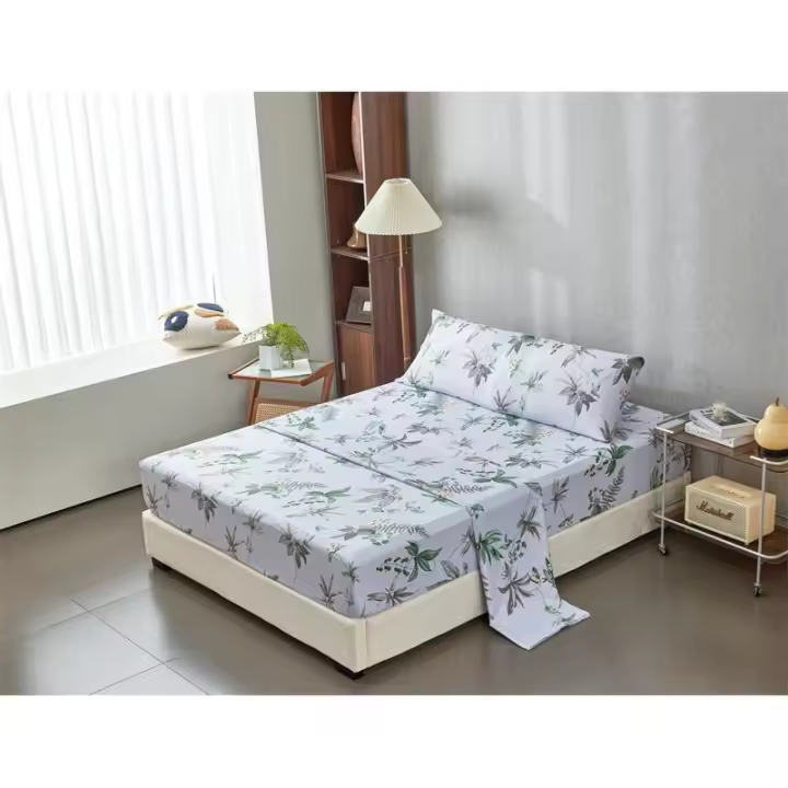 ILOVEHOME-Juego de sabana de verano,tacto extrasuave-juego de cama microfibra，incluye bajera，encimera，funda almohada larga-tacto sedoso para cama de 150-garantizado de no hacer bolitas - 1