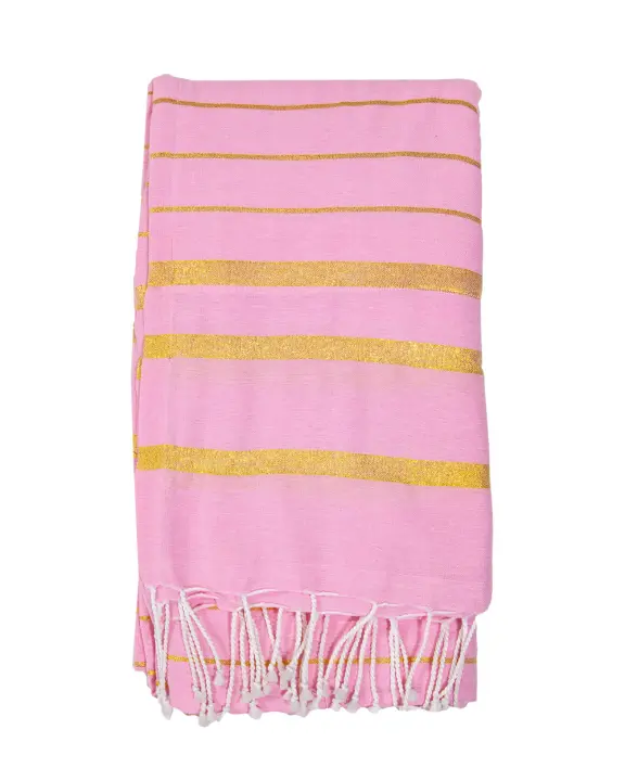 SUN & SURF Pareo Rayas Kikoy Con Rizo 90X170CM Doble Textura - Toalla Resistente Playa Sol y Piscina - 1