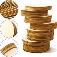 Círculos De Madera Natural No Terminados De 25mm a 100mm Para Manualidades DIY Decoraciones De Navidad Etiquetas Colgantes - details 3