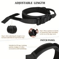 Collar Táctico Para Perros Ajustable Con Hebilla De Liberación Rápida Collar Militar Para Entrenamiento De Mascotas - details 7