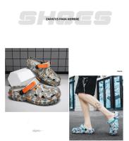 Nuevos Sandalias De Hombre Clogs Con Estampado De Camuflaje Zapatos De Jardín Plana Sandalias De Exterior Zapatillas De Hombre Flip Flops Para El Hogar - details 2