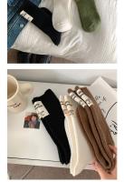 Calcetines De Lana Merino De Conejo Angolero Para Mujer Invierno Cálidos De Color Sólido Calcetines De Nieve De Cashmere - details 2