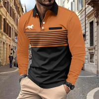 Camisa De Golf Para Hombre Polo Casual Estilo Clásico Manga Larga Moda Sólida Con Botones Adecuada Para Primavera Y Otoño Talla Regular - details 1