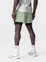 Shorts De Fitness Deportivos Para Hombres Secado Rápido Doble Capa Pantalones De Baloncesto Casual Moda Verano Running Outdoor - details 2
