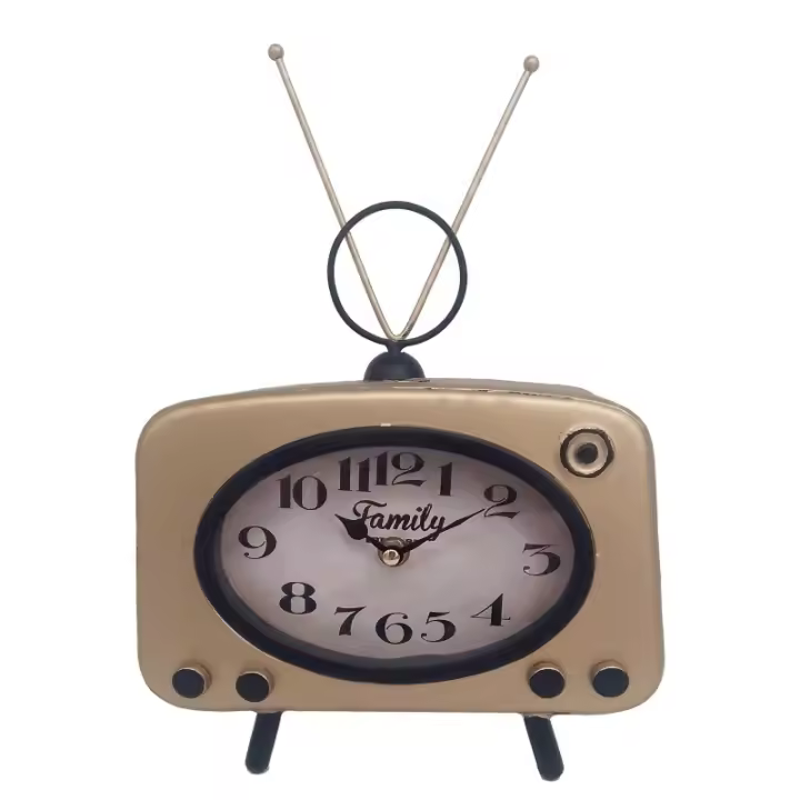 SIGNES GRIMALT Reloj Family Vintage Marrón de Metal | Decoración Hogar Toque Rústico - 1