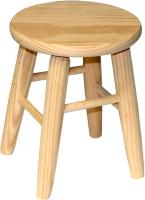 ARISE SHOP-Taburete Redondo Alto de Madera con Reposapies, Diseño Clásico,Ideal para Cocina o Bar,Variedad de medidas - details 2