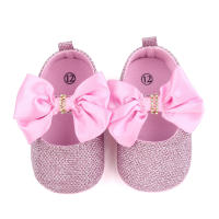 Zapatos De Niña Bebé Con Diamantes Infantil Princesa Con Lazo Flats Antideslizantes Para 1 Año Regalos Para Baño Cristianos - details 1
